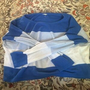 Blue and white GARAGE long sleeve sweater(price negotiable)